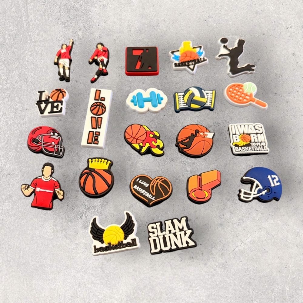 Jibbitz for Crocs Sports Themed Shoe Charms Set of 21